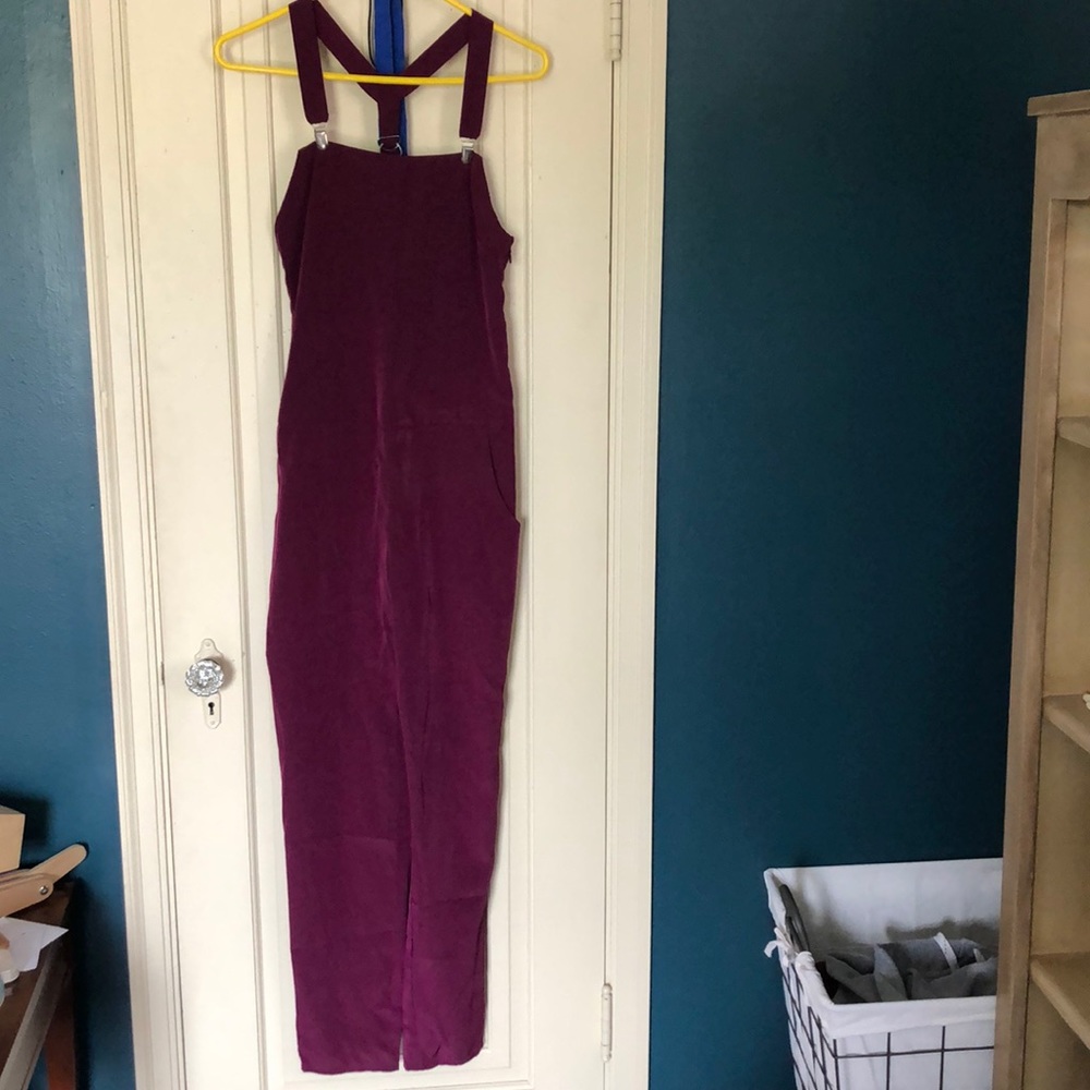 Burgundy Overall Jumpsuit